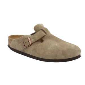 BIRKENSTOCK BOSTON TAUPE CLOGS